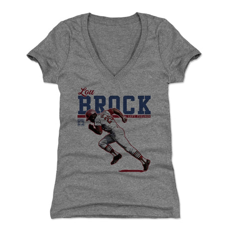 Lou Brock Women's V-Neck T-Shirt | 500 LEVEL