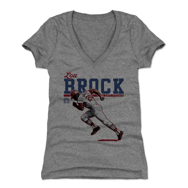 Lou Brock Women's V-Neck T-Shirt | 500 LEVEL