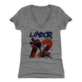 Francisco Lindor Women's V-Neck T-Shirt | 500 LEVEL