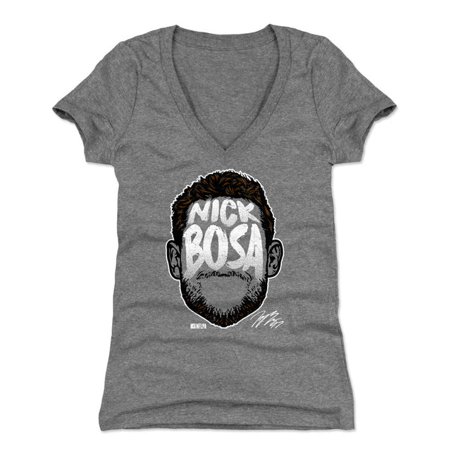 Nick Bosa Women's V-Neck T-Shirt | 500 LEVEL