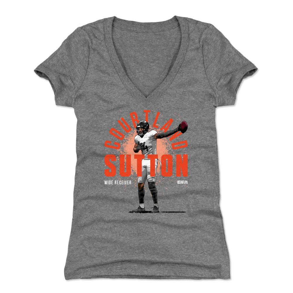 Courtland Sutton Women's V-Neck T-Shirt | 500 LEVEL