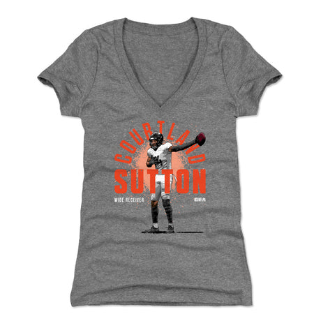Courtland Sutton Women's V-Neck T-Shirt | 500 LEVEL