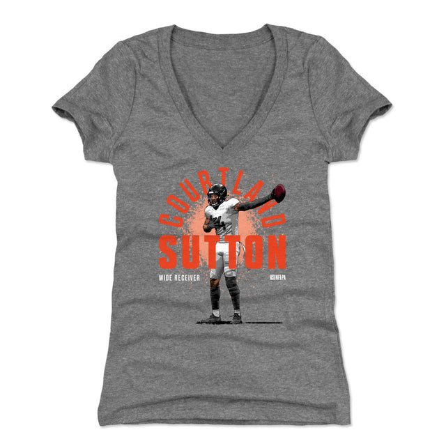 Courtland Sutton Women's V-Neck T-Shirt | 500 LEVEL