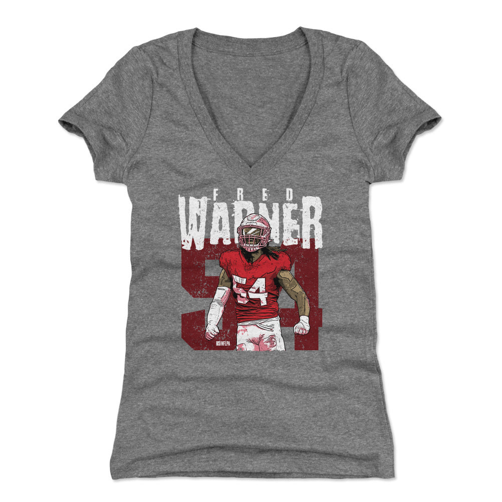 Fred Warner Women's V-Neck T-Shirt | 500 LEVEL