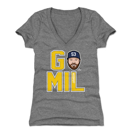 Brandon Woodruff Women's V-Neck T-Shirt | 500 LEVEL