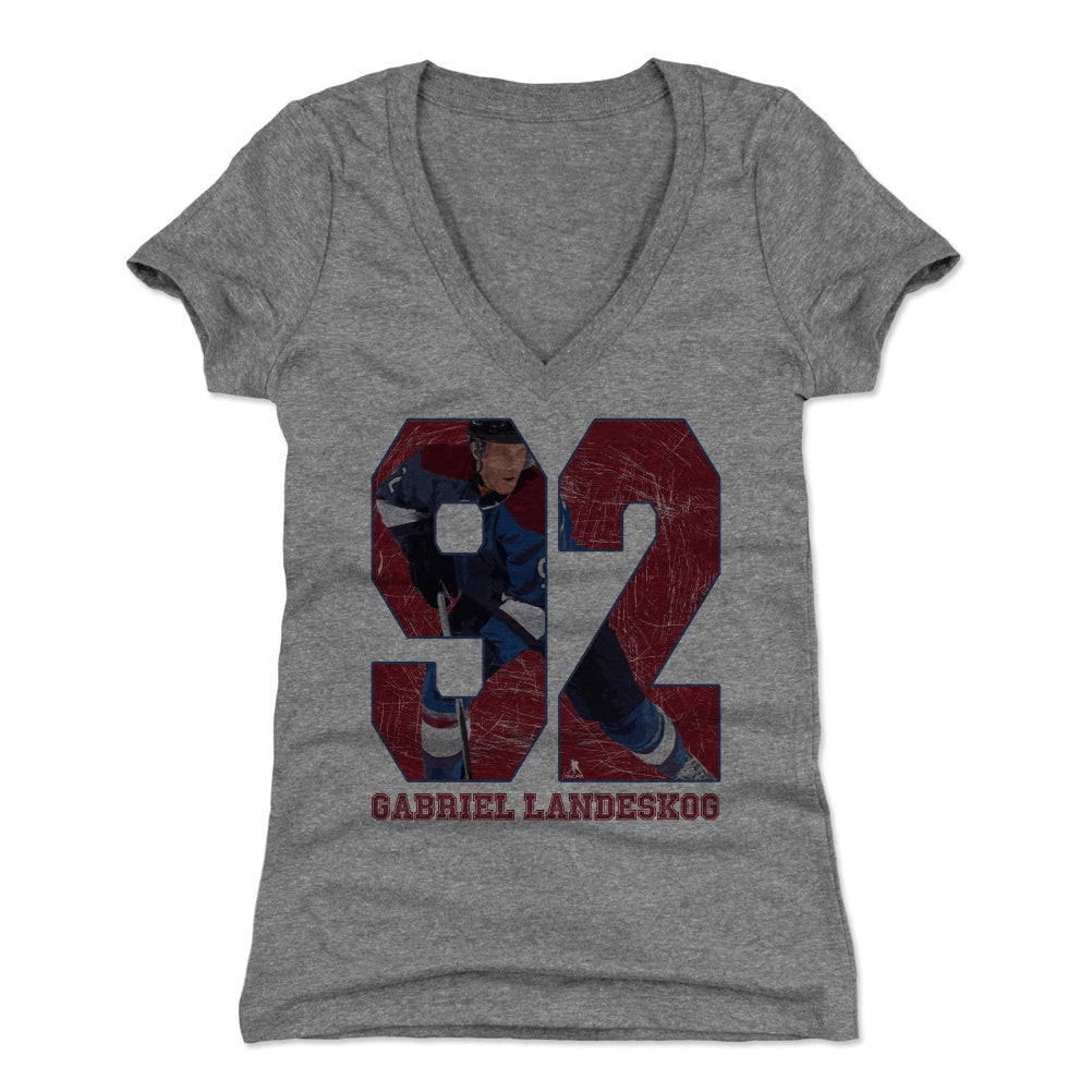 Gabriel Landeskog Women's V-Neck T-Shirt | 500 LEVEL