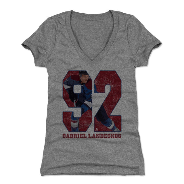 Gabriel Landeskog Women's V-Neck T-Shirt | 500 LEVEL