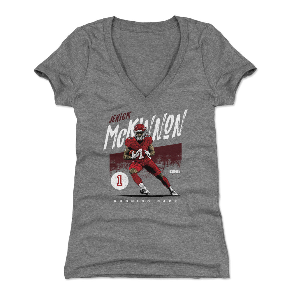 Jerick McKinnon Women&#39;s V-Neck T-Shirt | 500 LEVEL