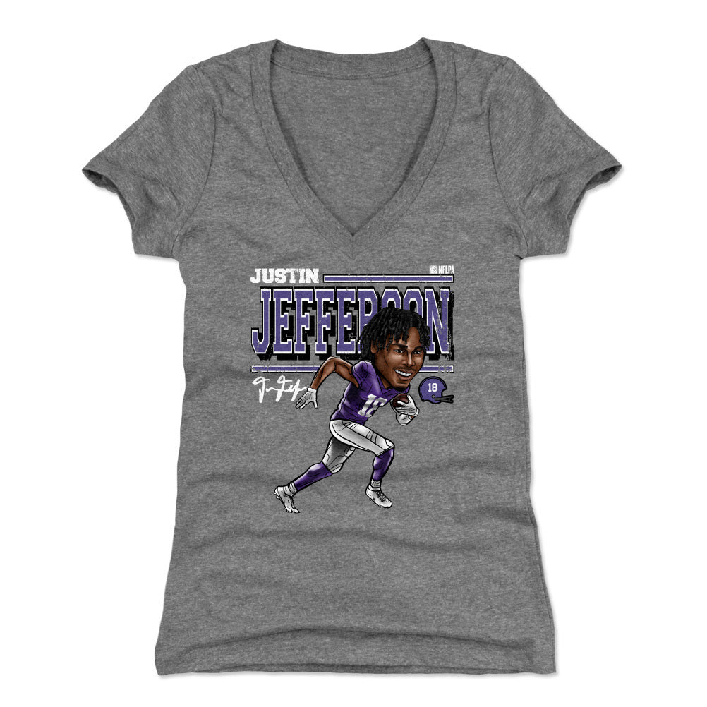 Justin Jefferson Women's V-Neck T-Shirt | 500 LEVEL