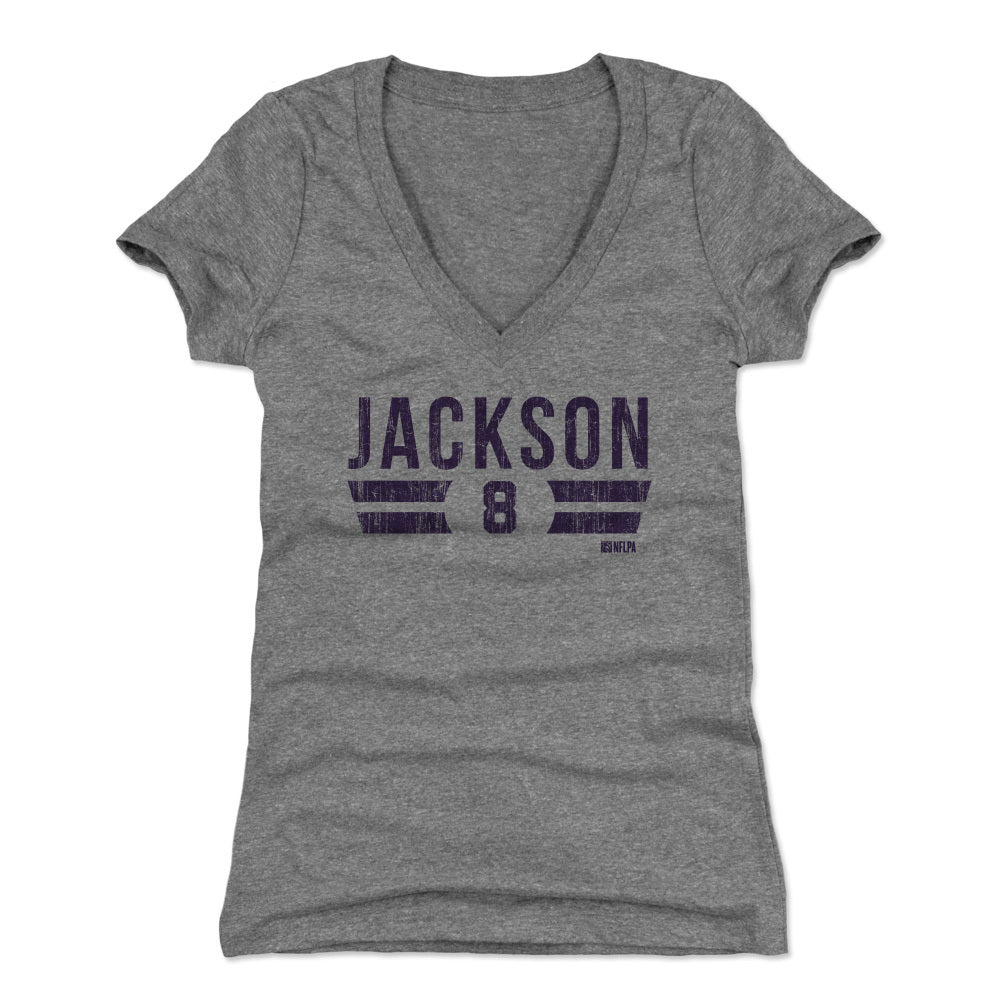 Lamar Jackson Women's V-Neck T-Shirt | 500 LEVEL