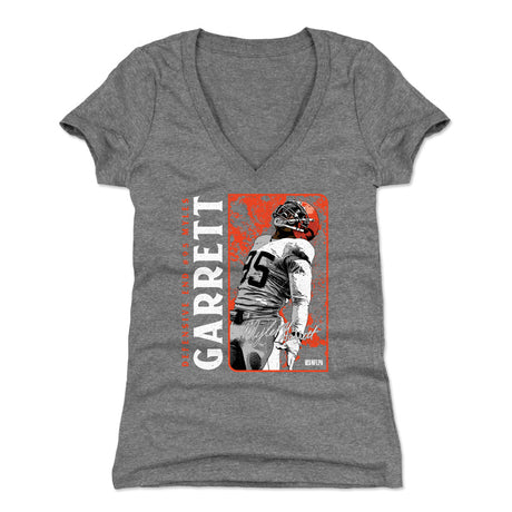 Myles Garrett Women's V-Neck T-Shirt | 500 LEVEL