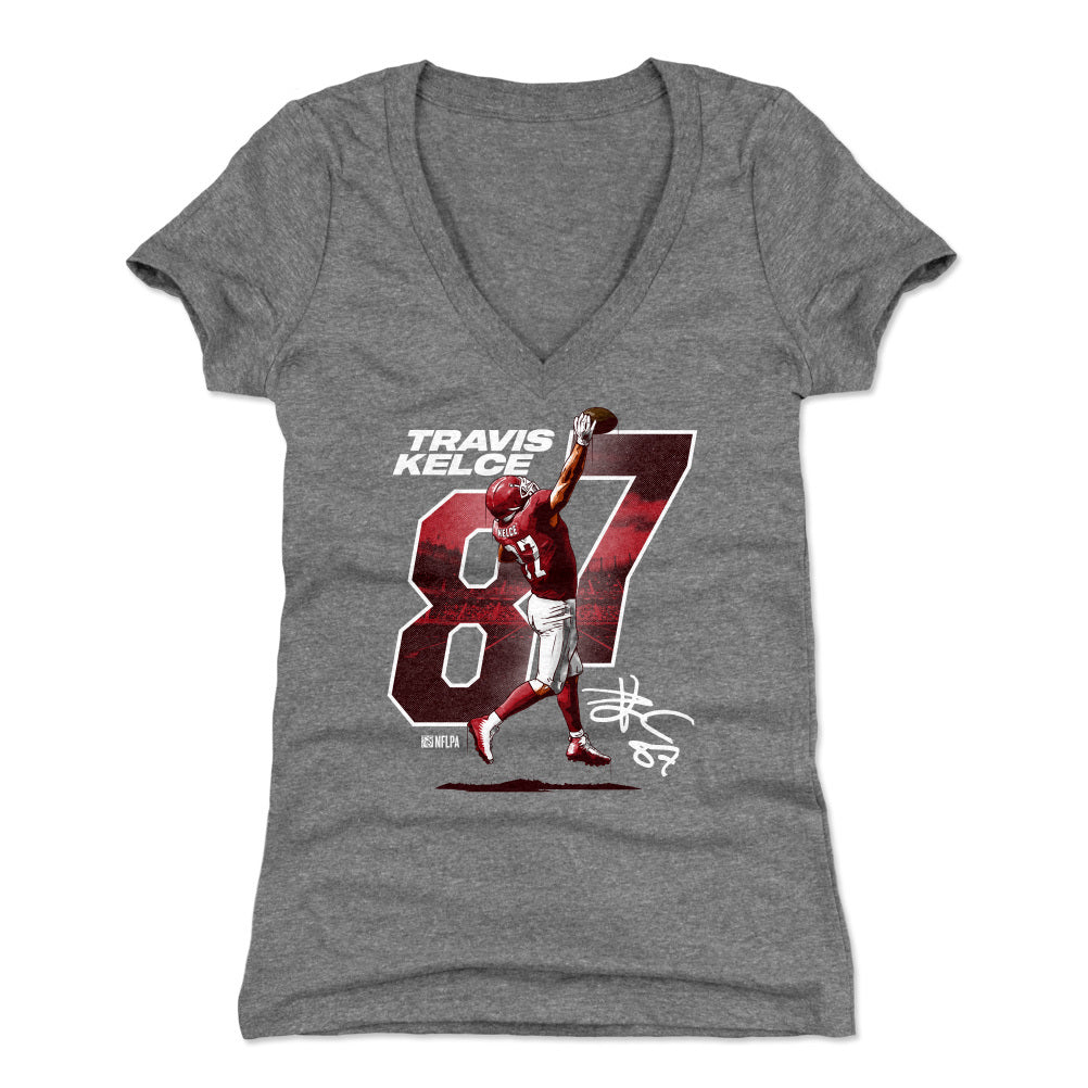 Travis Kelce Women's V-Neck T-Shirt | 500 LEVEL