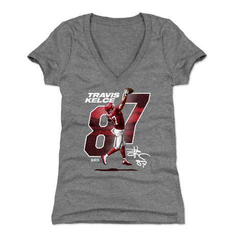 Travis Kelce Women's V-Neck T-Shirt | 500 LEVEL