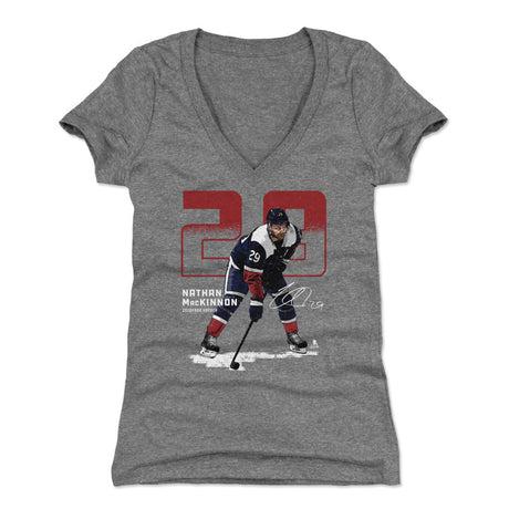 Nathan MacKinnon Women's V-Neck T-Shirt | 500 LEVEL