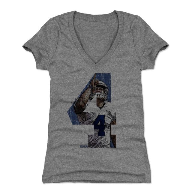 Dak Prescott Women's V-Neck T-Shirt | 500 LEVEL