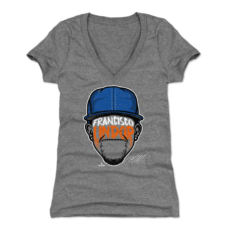 Francisco Lindor Women's V-Neck T-Shirt | 500 LEVEL
