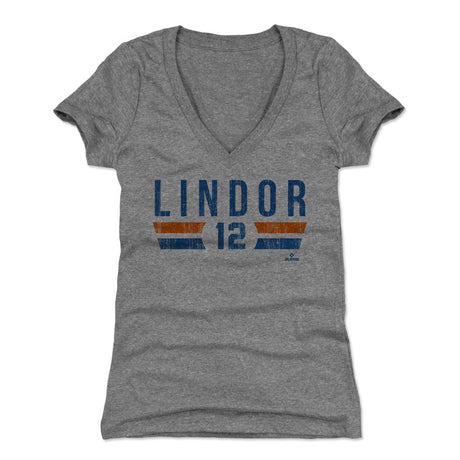 Francisco Lindor Women's V-Neck T-Shirt | 500 LEVEL