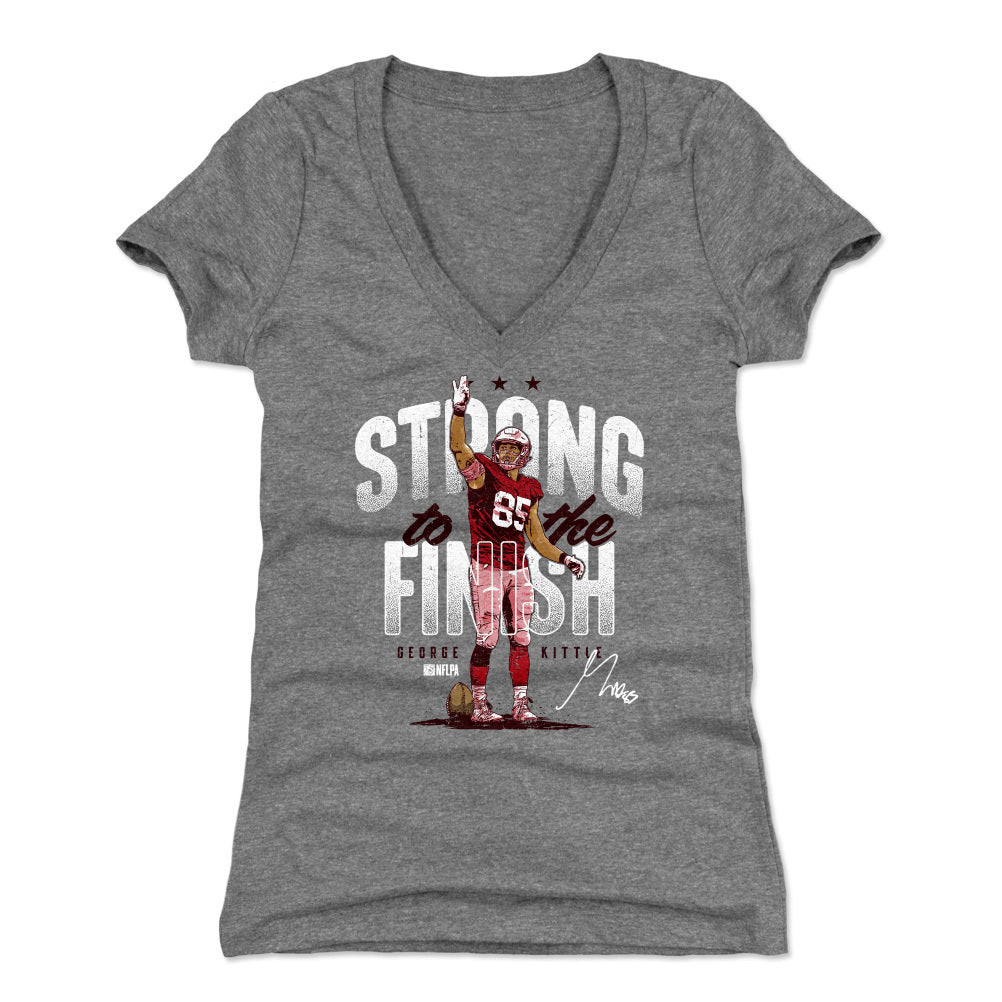 George Kittle Women's V-Neck T-Shirt | 500 LEVEL