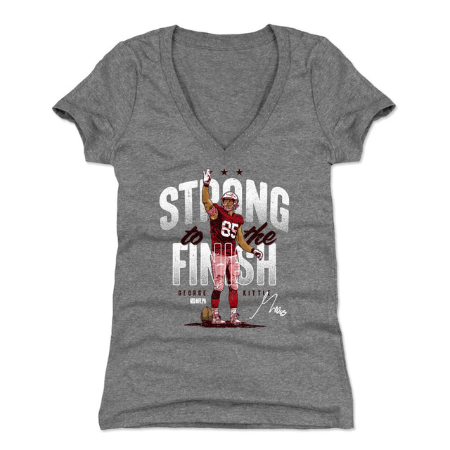George Kittle Women's V-Neck T-Shirt | 500 LEVEL
