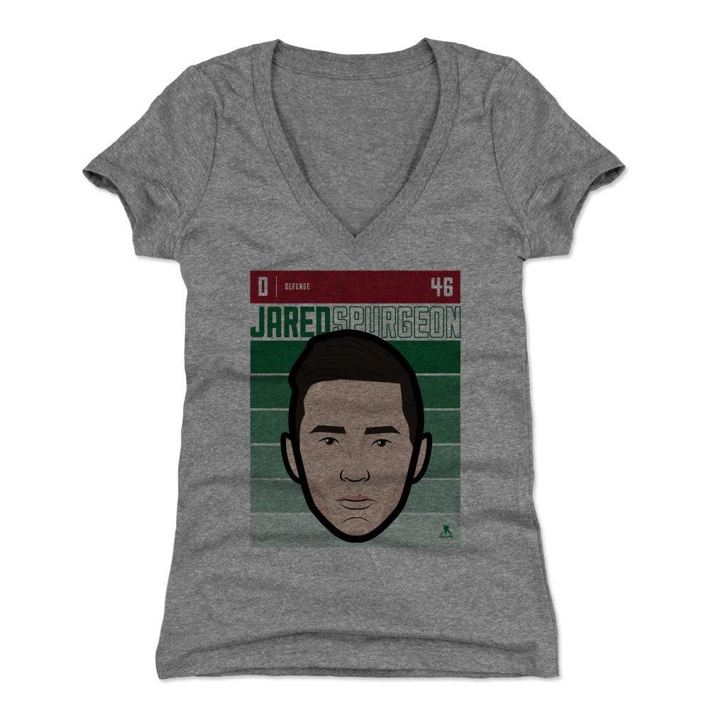 Jared Spurgeon Women's V-Neck T-Shirt | 500 LEVEL