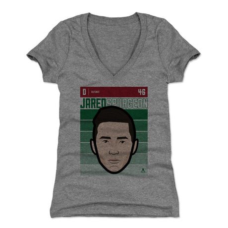 Jared Spurgeon Women's V-Neck T-Shirt | 500 LEVEL