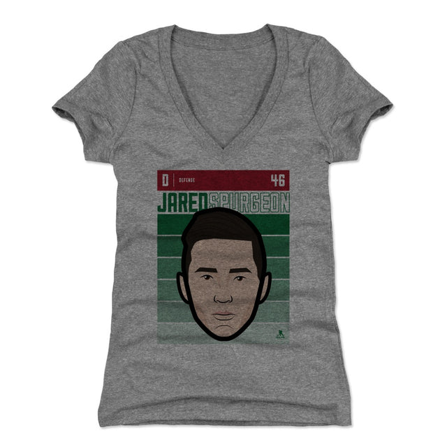 Jared Spurgeon Women's V-Neck T-Shirt | 500 LEVEL