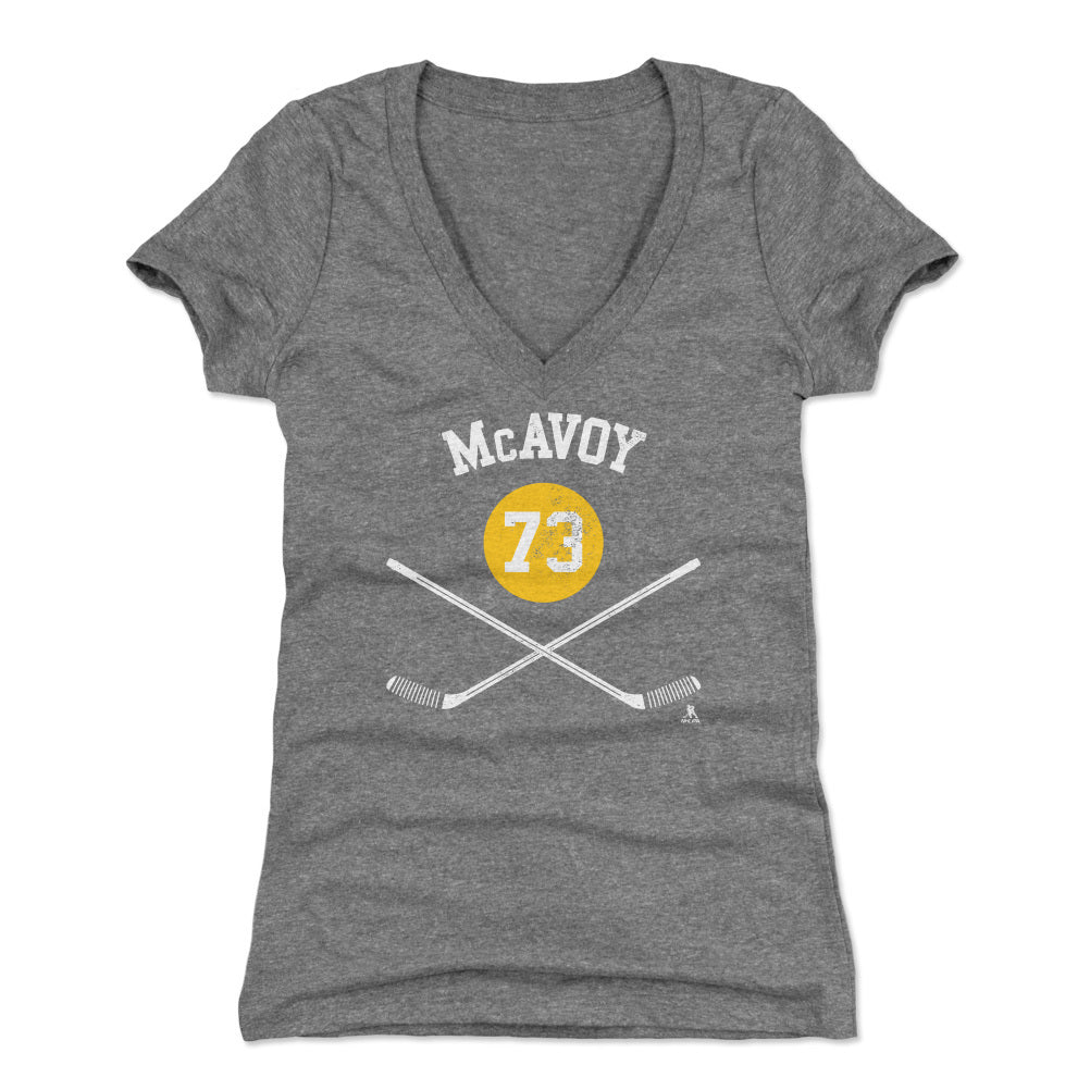 Charlie McAvoy Women&#39;s V-Neck T-Shirt | 500 LEVEL