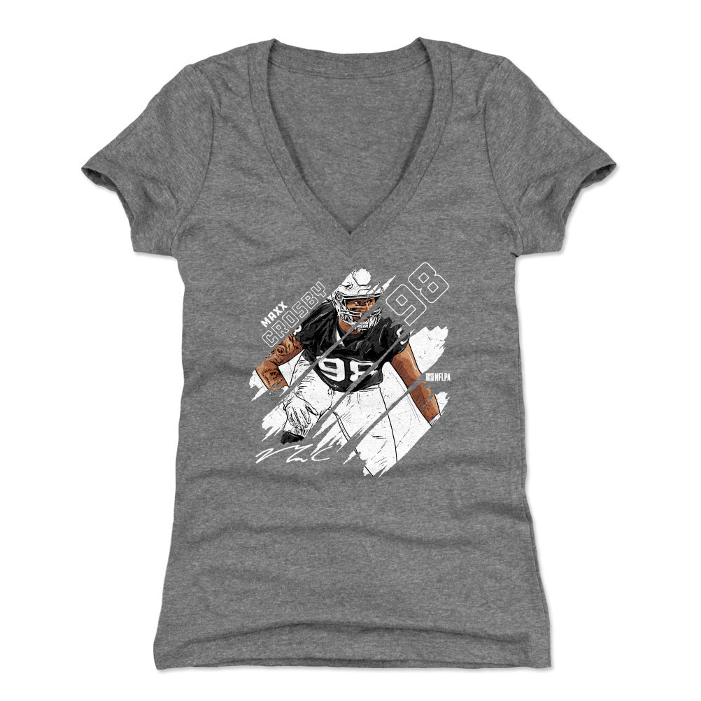 Maxx Crosby Women's V-Neck T-Shirt | 500 LEVEL