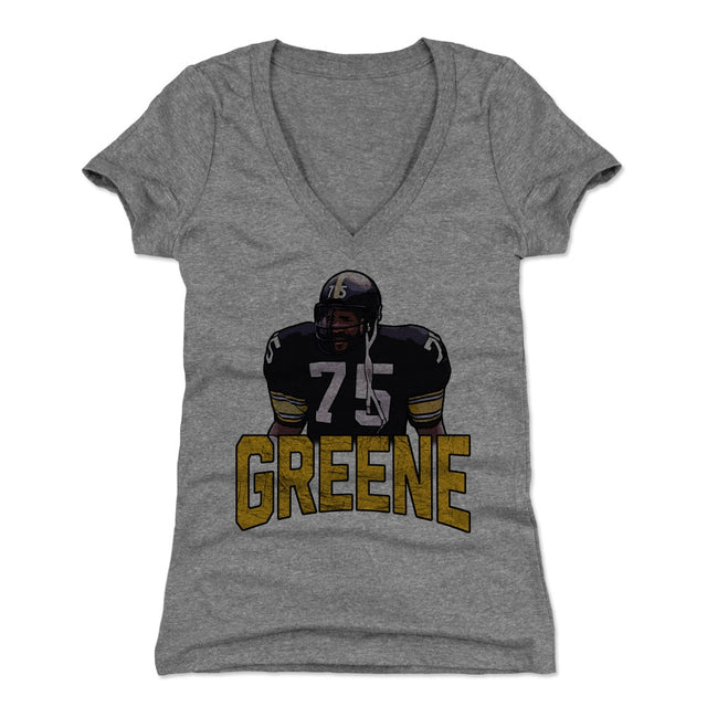 Mean Joe Greene Women's V-Neck T-Shirt | 500 LEVEL