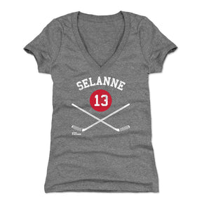 Teemu Selanne Women's V-Neck T-Shirt | 500 LEVEL