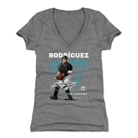 Ivan Rodriguez Women's V-Neck T-Shirt | 500 LEVEL
