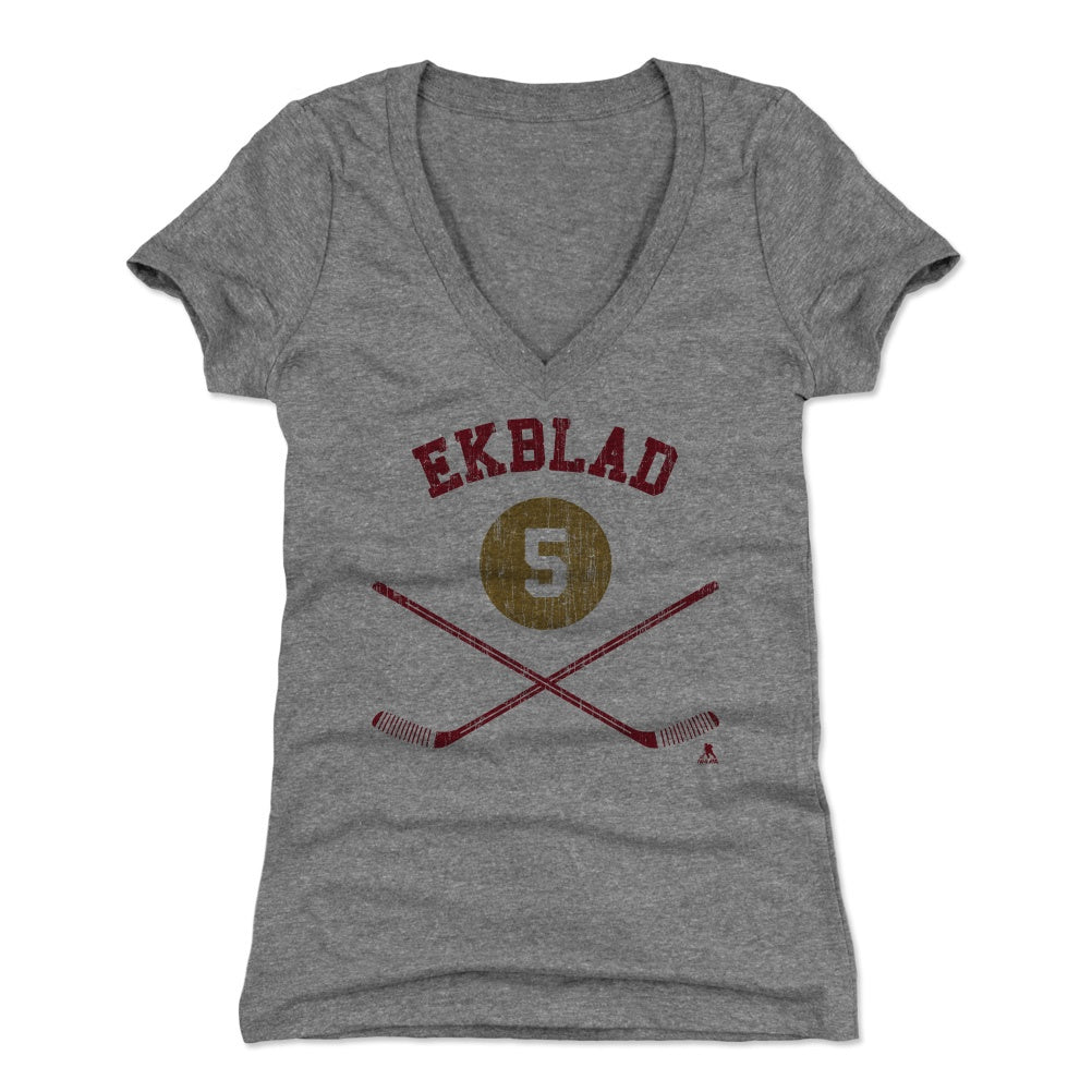Aaron Ekblad Women's V-Neck T-Shirt | 500 LEVEL