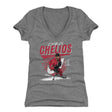 Chris Chelios Women's V-Neck T-Shirt | 500 LEVEL