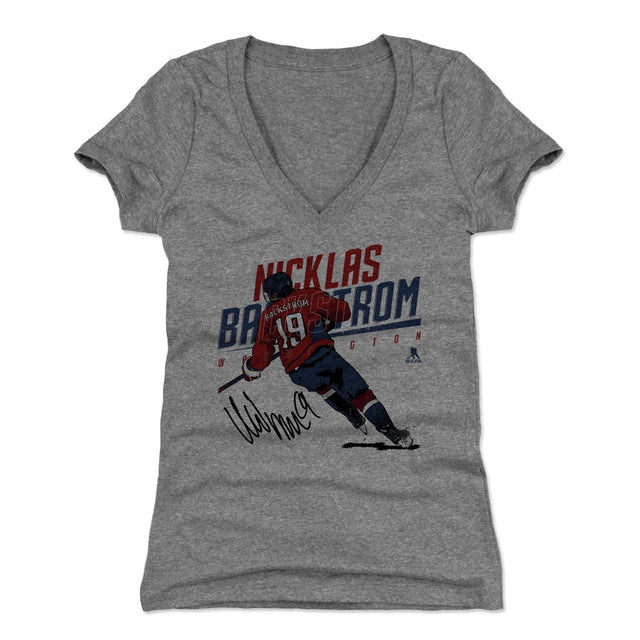 Nicklas Backstrom Women's V-Neck T-Shirt | 500 LEVEL