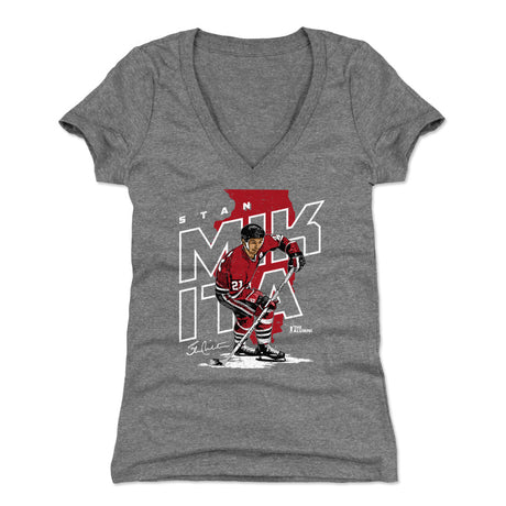 Stan Mikita Women's V-Neck T-Shirt | 500 LEVEL