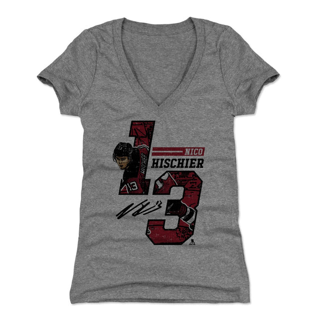 Nico Hischier Women's V-Neck T-Shirt | 500 LEVEL