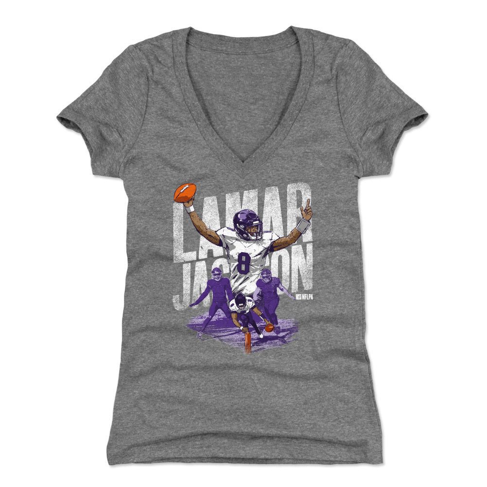 Lamar Jackson Women's V-Neck T-Shirt | 500 LEVEL