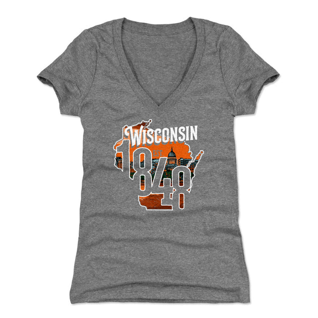 Wisconsin Women's V-Neck T-Shirt | 500 LEVEL
