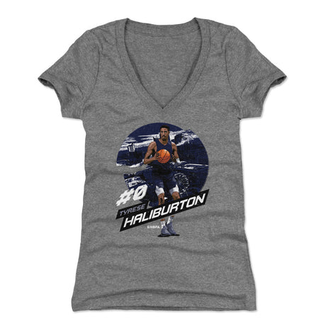 Tyrese Haliburton Women's V-Neck T-Shirt | 500 LEVEL