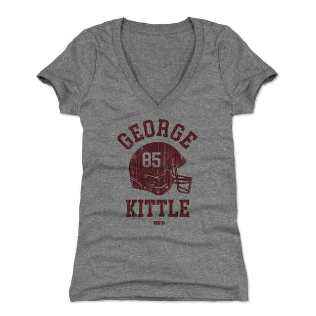 George Kittle Women's V-Neck T-Shirt | 500 LEVEL