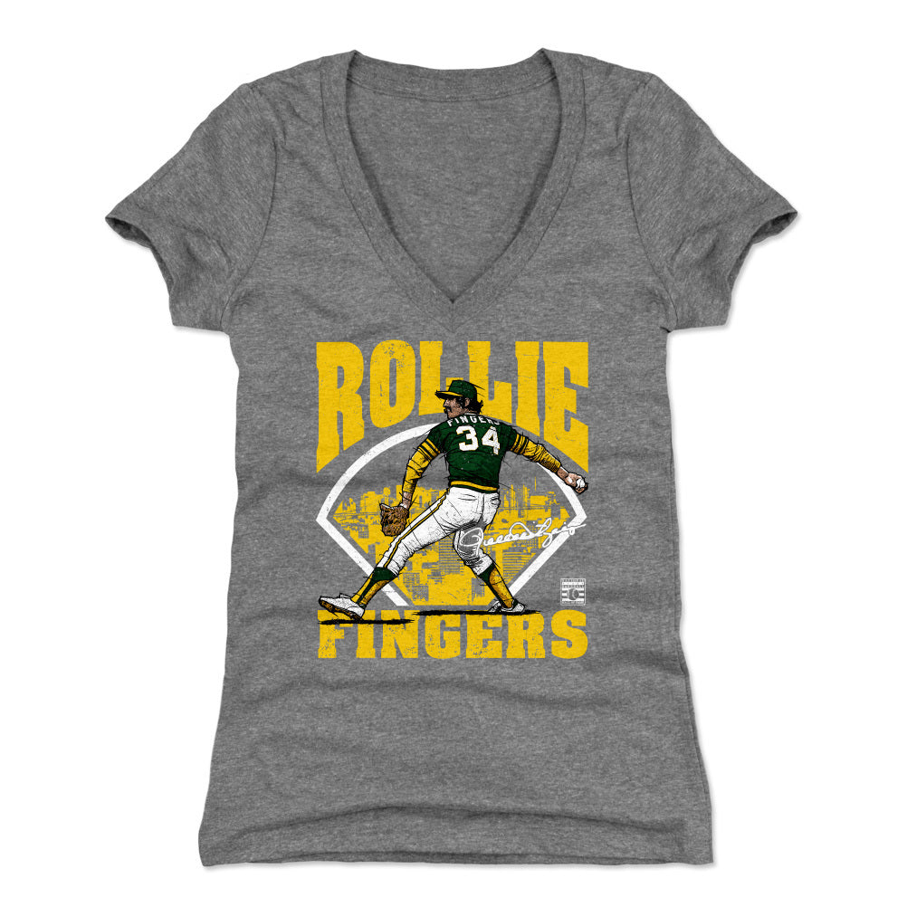Rollie Fingers Women's V-Neck T-Shirt | 500 LEVEL