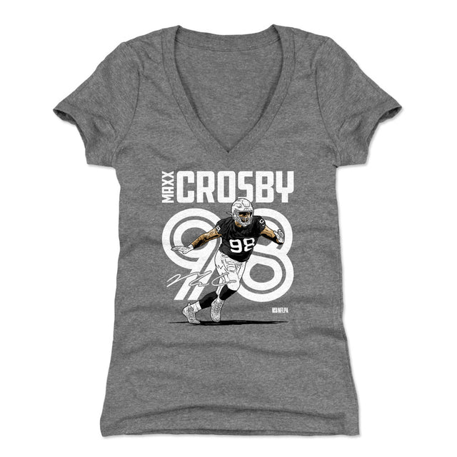 Maxx Crosby Women's V-Neck T-Shirt | 500 LEVEL