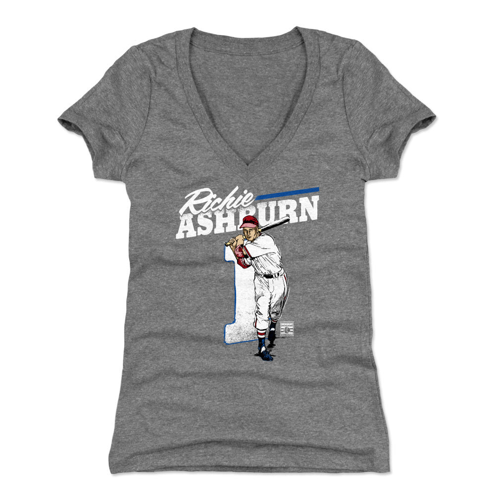Richie Ashburn Women's V-Neck T-Shirt | 500 LEVEL