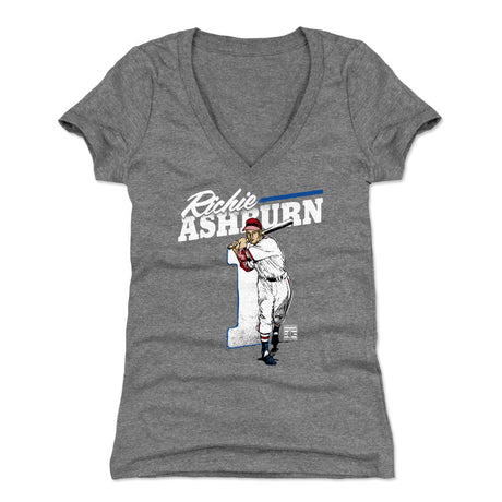Richie Ashburn Women's V-Neck T-Shirt | 500 LEVEL
