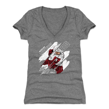 Nicklas Lidstrom Women's V-Neck T-Shirt | 500 LEVEL