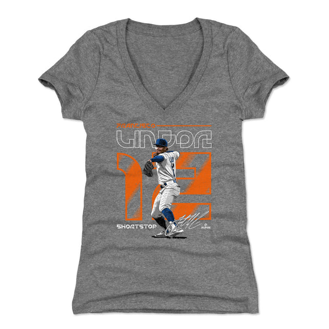 Francisco Lindor Women's V-Neck T-Shirt | 500 LEVEL