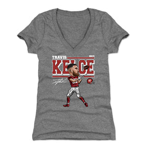 Travis Kelce Women's V-Neck T-Shirt | 500 LEVEL