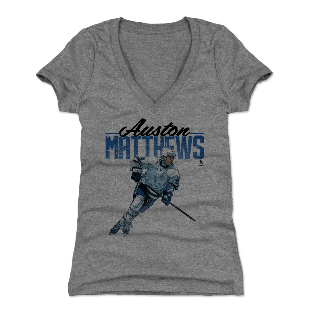 Auston Matthews Women&#39;s V-Neck T-Shirt | 500 LEVEL