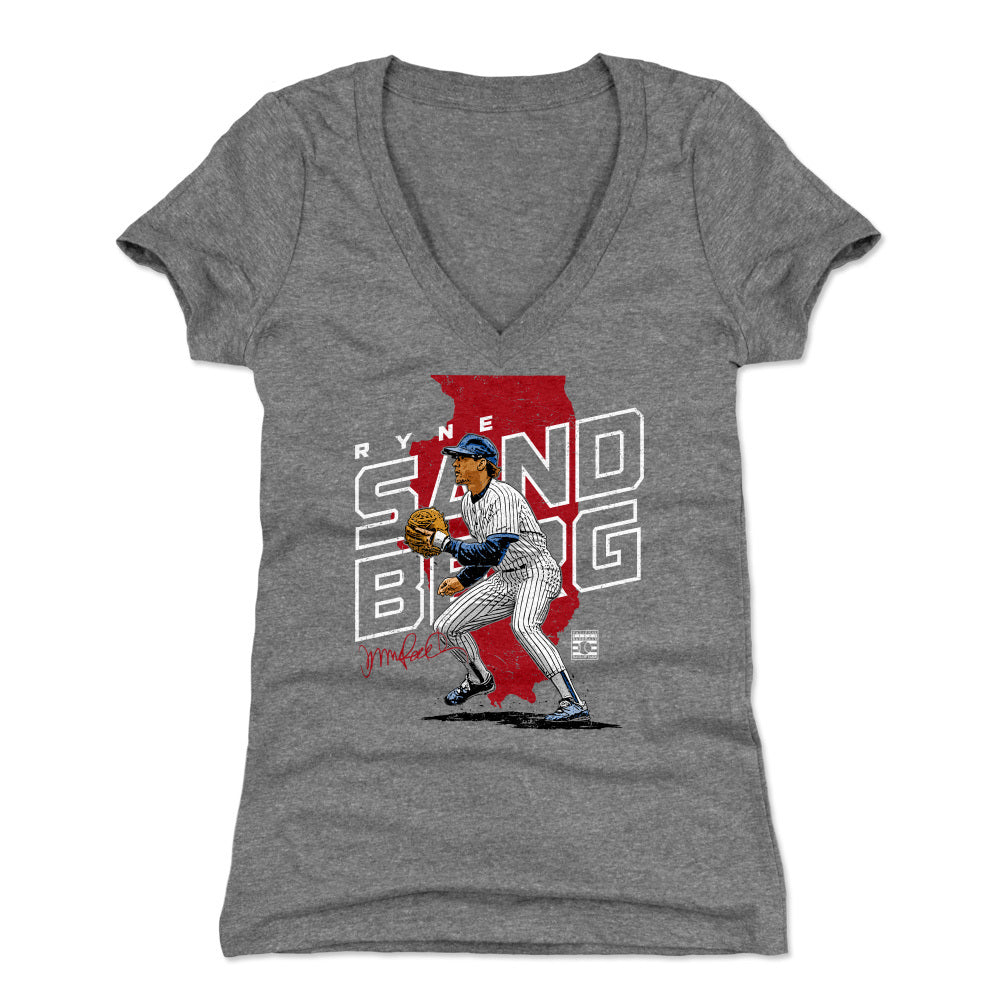Ryne Sandberg Women's V-Neck T-Shirt | 500 LEVEL
