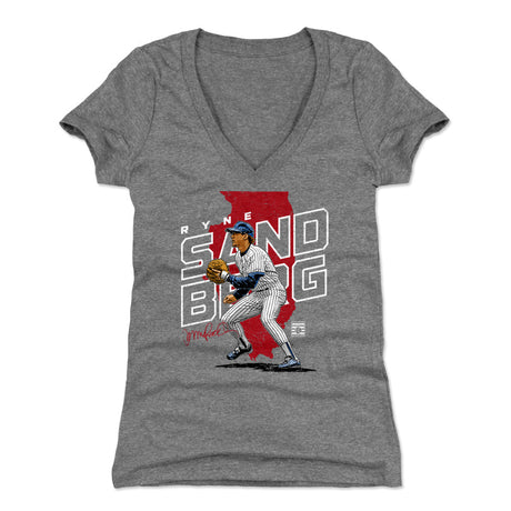 Ryne Sandberg Women's V-Neck T-Shirt | 500 LEVEL